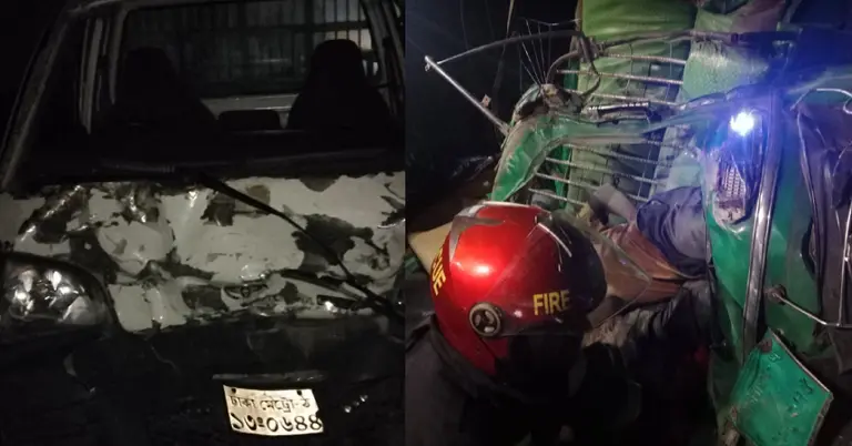 পিকআপ-সিএনজির সংঘর্ষ